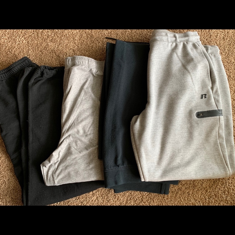 Gray/black sweat pants lot size XL
